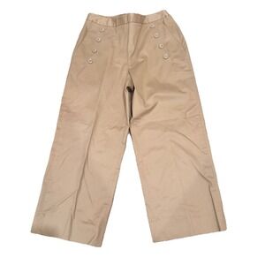 1901 Women's Size 10 High Waist Cropped Wide Leg Sailor Pants Preppy Nautical